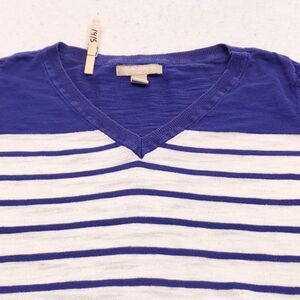 Banana Republic Casual Pullover Long Sleeve T Shirt Womens Size S Purple White